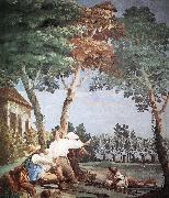 TIEPOLO, Giovanni Domenico Peasants at Rest r china oil painting reproduction